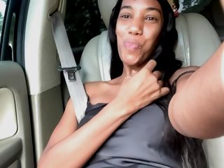 Crazy Traveller Masturbate Until Orgasms In Car With Collaborate - See How